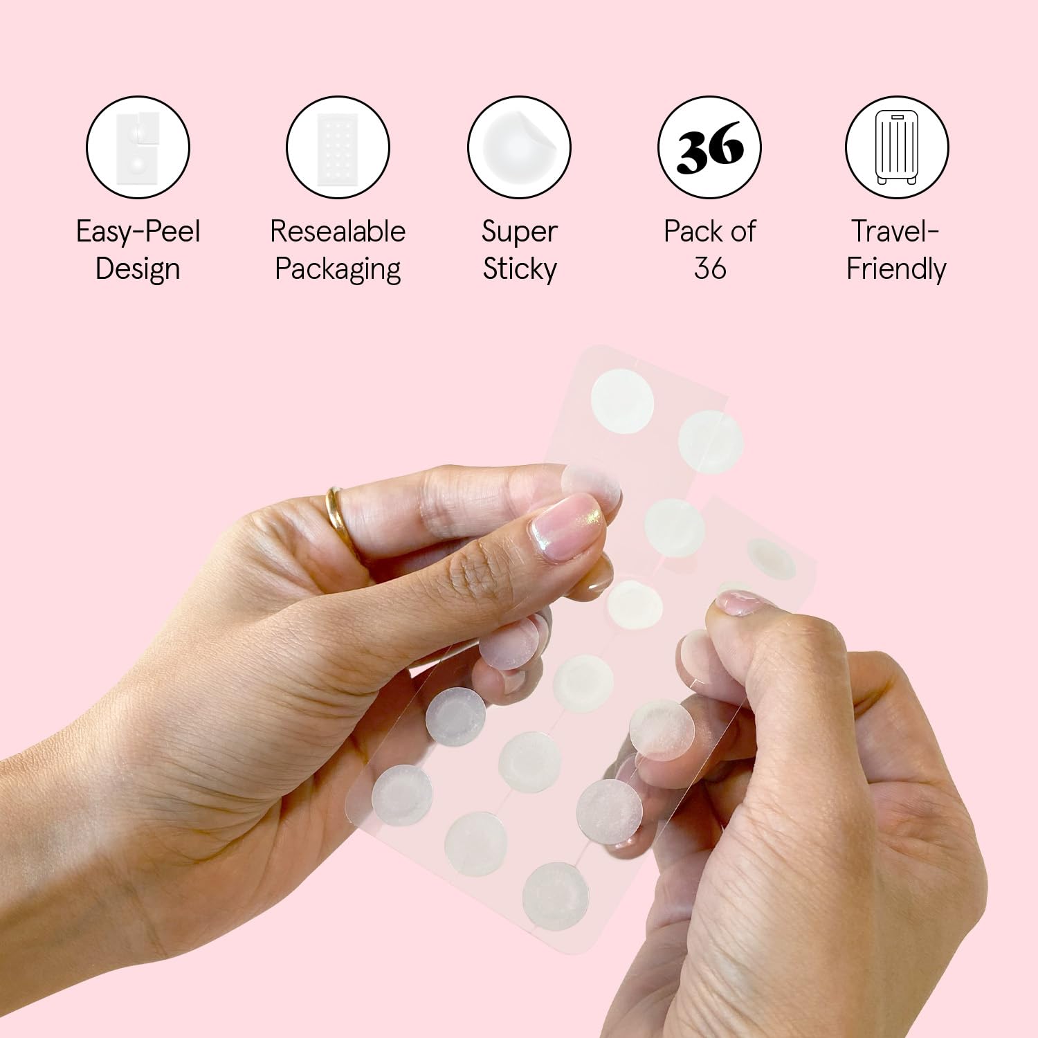 grace &amp; stella Pimple Patches For Face (Round, 36 Count) - Hydrocolloid Acne Patches for Face - Dermatologist Tested, Vegan, Cruelty-Free