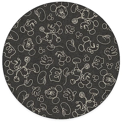 RUGGABLE Disney Classic Minnie Mouse Washable Rug - Perfect Area Rug for Nursery Playroom Kids Room - Pet &amp; Child Friendly - Stain &amp; Water Resistant - Trellis Pink 5&