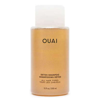 OUAI Detox Shampoo - Clarifying Shampoo for Build Up, Dirt, Oil, Product and Hard Water - Apple Cider Vinegar &amp; Keratin for Clean, Refreshed Hair - Sulfate-Free Hair Care (10 oz)