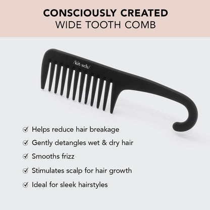 Kitsch Wet Dry Brush Detangling Brush - Soft Bristle Hair Brushes for Women | Straight &amp; Curly Hair Brush | Hairbrush for All Hair Types | Hair Detangler Brush | Travel Hair Brush &amp; Detangling Comb