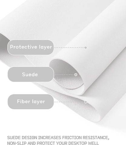 Non-Slip Desk Pad,Mouse Pad,Waterproof PVC Leather Desk Table Protector,Ultra Thin Large Desk Blotter, Easy Clean Laptop Desk Writing Mat for Office Work/Home/Decor(Pink, 23.6&quot; x 13.7&quot;)