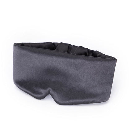 Kitsch Blackout Satin Sleep Mask, Softer Than Real Mulberry Silk Eye Cover, Soft Pressure Free Shade Blindfold for Puffy Eyes with Adjustable Straps, Weighted Eye Mask for Sleeping Women Men, Charcoal