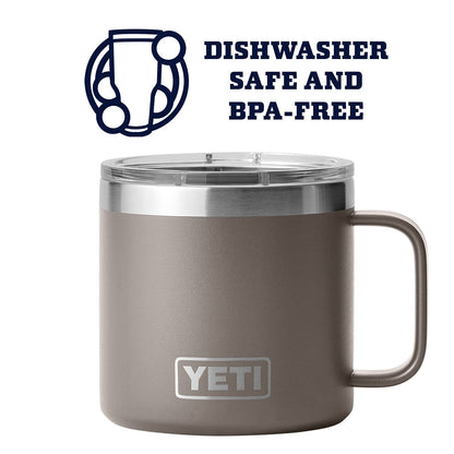YETI Rambler 14 oz Mug, Vacuum Insulated, Stainless Steel with MagSlider Lid, Stainless