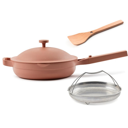 Our Place Always Pan 2.0-10.5-Inch Nonstick, Toxin-Free Ceramic Cookware | Versatile Frying Pan, Skillet, Saute Pan | Stainless Steel Handle | Oven Safe | Lightweight Aluminum Body | Steam