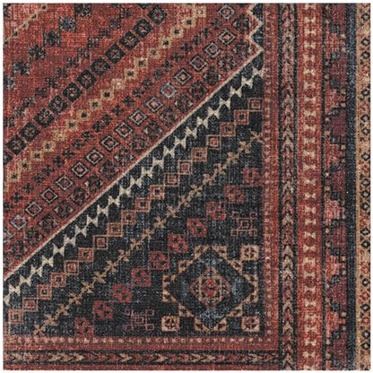RUGGABLE Kaden Washable Rug - Perfect Vintage Area Rug for Living Room Bedroom Kitchen - Pet &amp; Child Friendly - Stain &amp; Water Resistant - Amber Red 3&