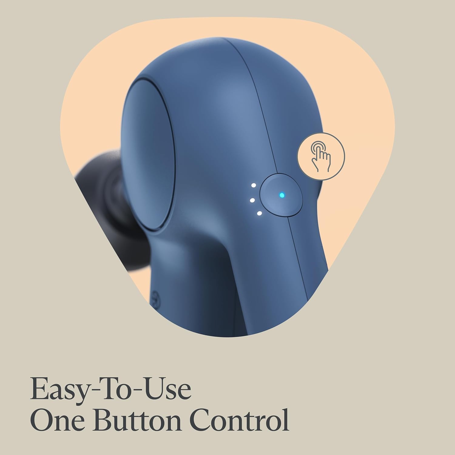 TheraGun Relief Handheld Percussion Massage Gun - Easy-to-Use, Comfortable &amp; Light Personal Massager for Every Day Pain Relief Massage Therapy in Neck, Back, Leg, Shoulder and Body (Navy)