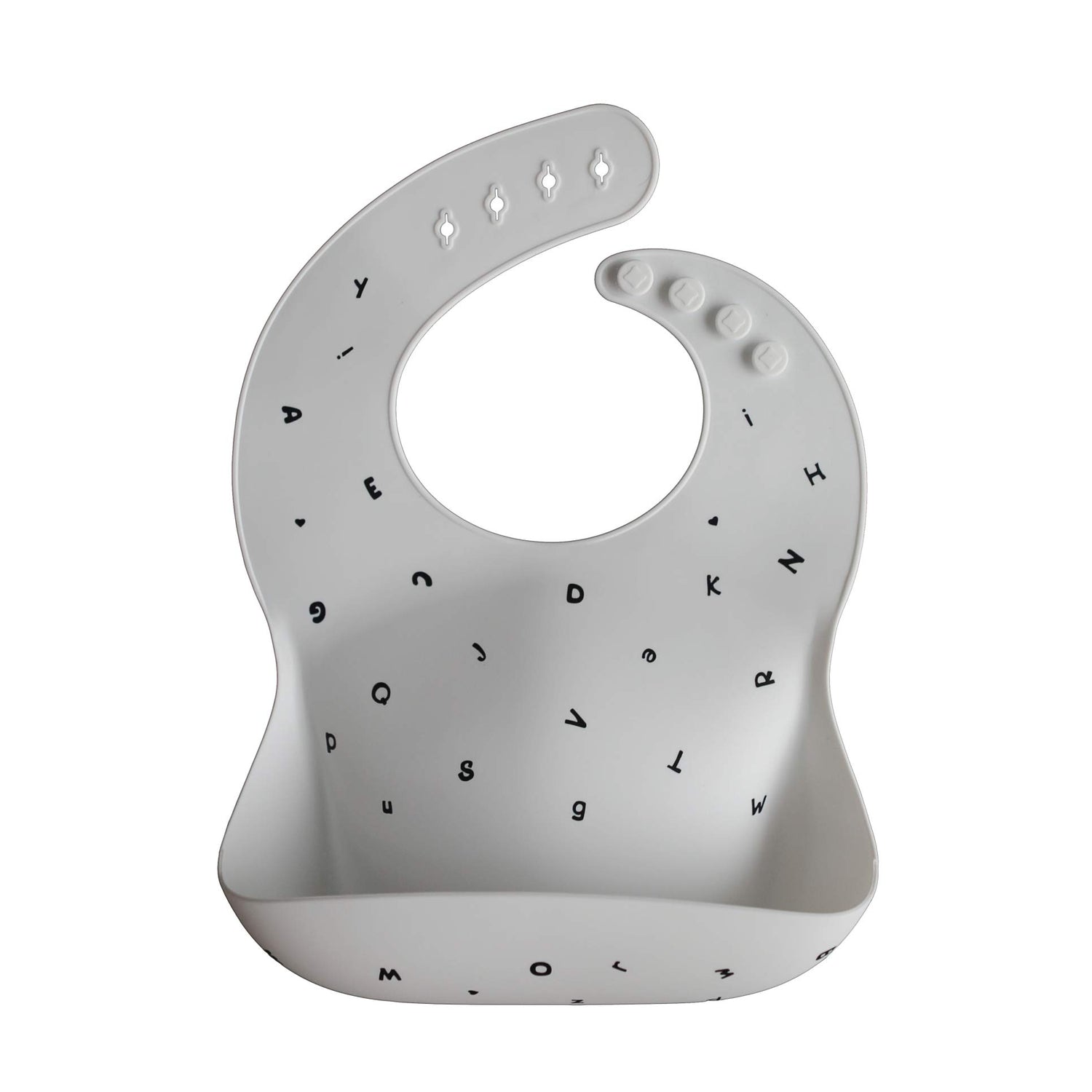 mushie Silicone Baby Bib | Adjustable Fit Waterproof Bibs (Whales)