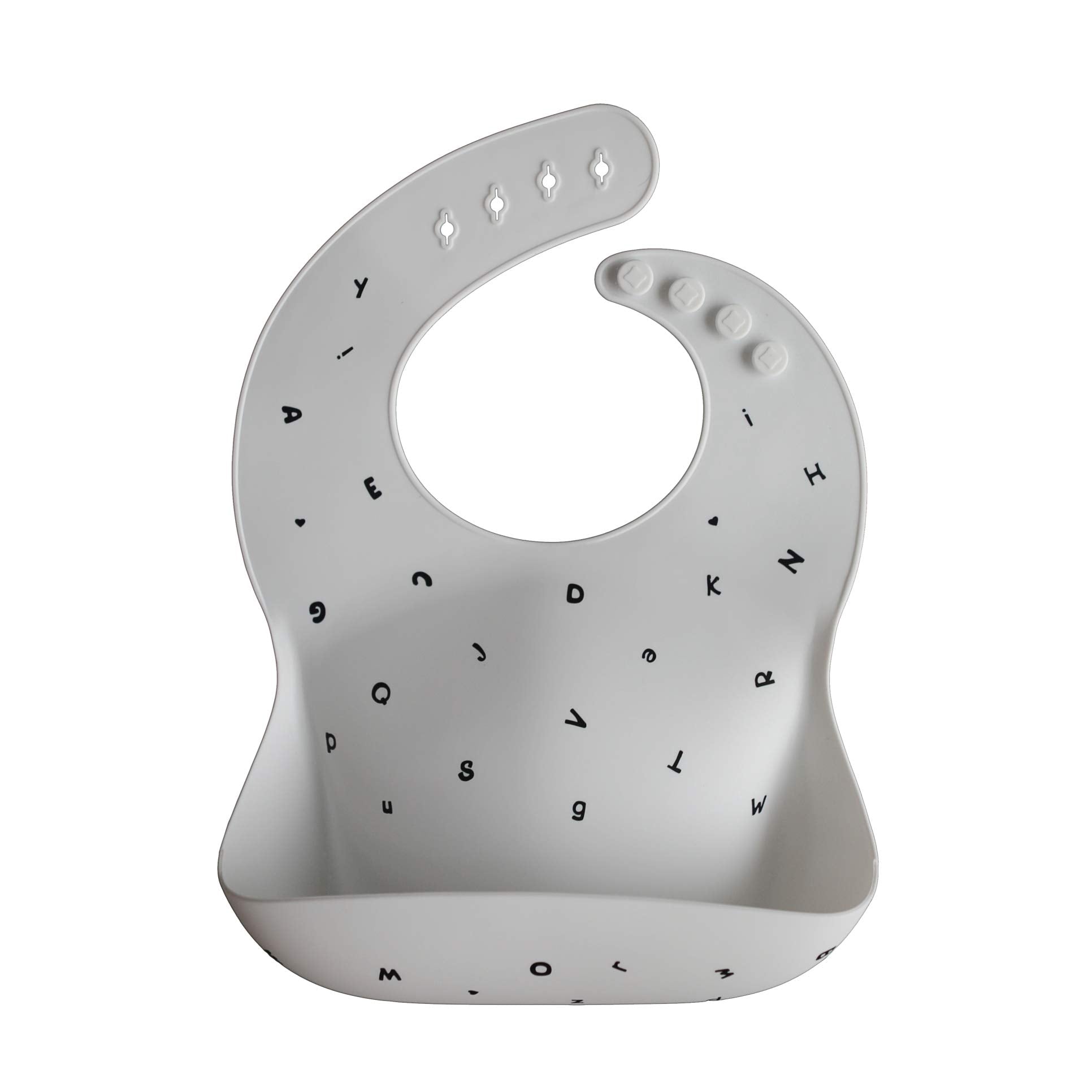 mushie Silicone Baby Bib | Adjustable Fit Waterproof Bibs (Whales)