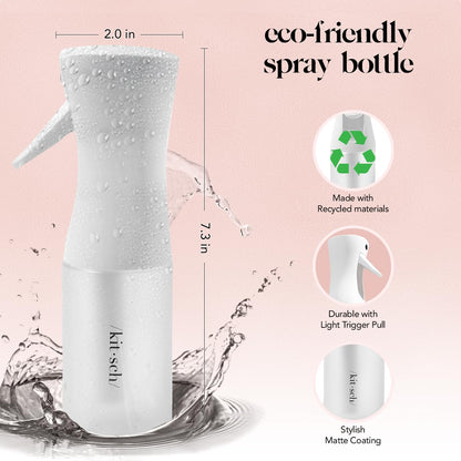 Kitsch Spray Bottle for Hair - Continuous Water Mister with Ultra Fine Mist for Hairstyling, Barbers, Salons, Cleaning, Plants, Versatile Spray Bottles - Made from Recycled Plastic - Terracotta, 5 oz