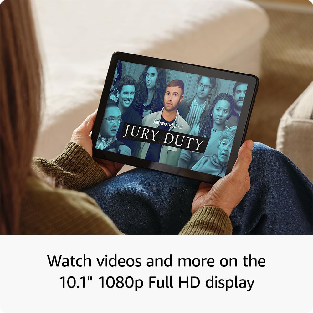 Amazon Fire HD 10 tablet (newest model) built for relaxation, 10.1&quot; vibrant Full HD screen, octa-core processor, 3 GB RAM, 32 GB, Ocean