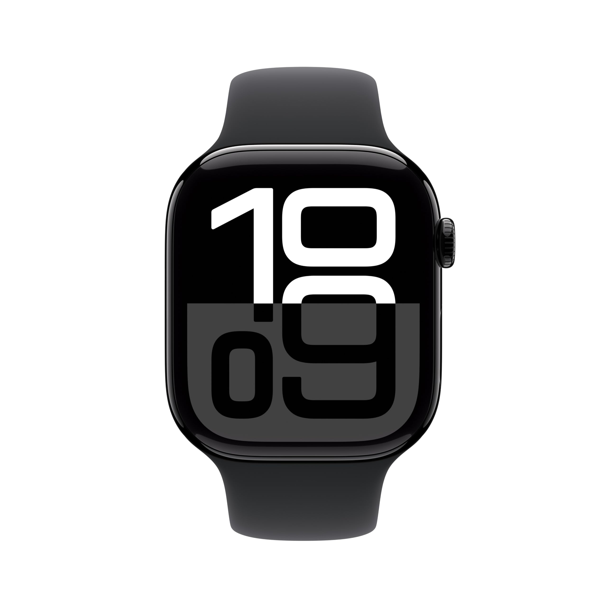 Apple Watch Series 10 [GPS 46mm] Smartwatch with Jet Black Aluminium Case with Black Sport Band. Fitness Tracker, ECG App, Always-On Retina Display, Water-Resistant