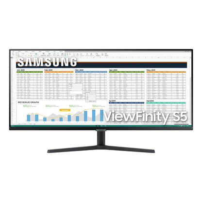 SAMSUNG 34-Inch ViewFinity S65TC Series Ultra-WQHD 1000R Curved Computer Monitor, HDR10, 100Hz, AMD FreeSync, Thunderbolt 4, Height Adjustable Stand, Built-in Speakers, Eye Care, LS34C650TANXGO, 2024