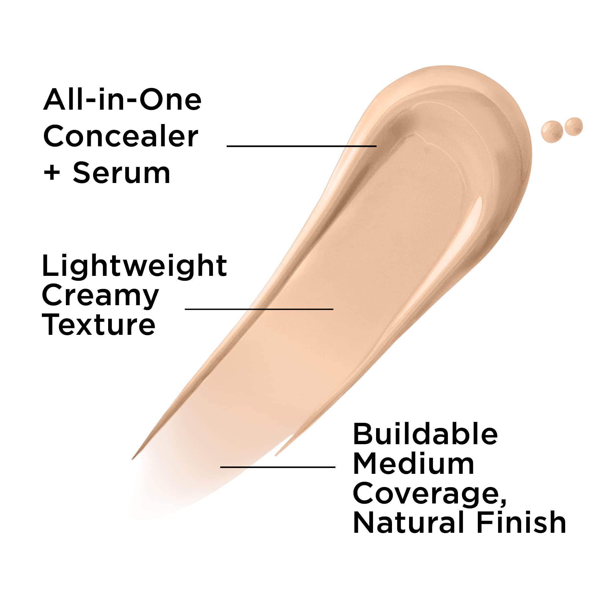 IT Cosmetics Bye Bye Dark Spots Concealer + Brightening Serum – 2% Niacinamide, Hyaluronic Acid &amp; Caffeine - Medium Coverage, Natural Finish, All Skin Types - 0.22 fl oz