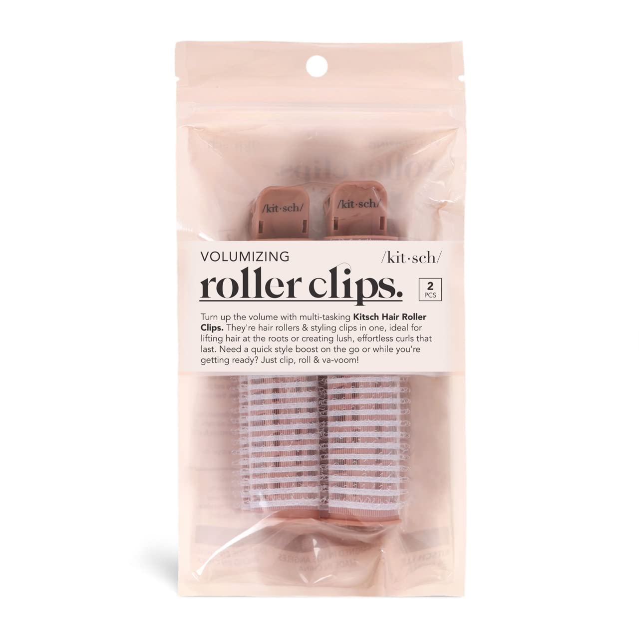 Kitsch Instant Volumizing Hair Clips for Women - Roller Clips for Volume, Curls &amp; Root Lift on All Hair Types | Easy to Use | 2 Pcs