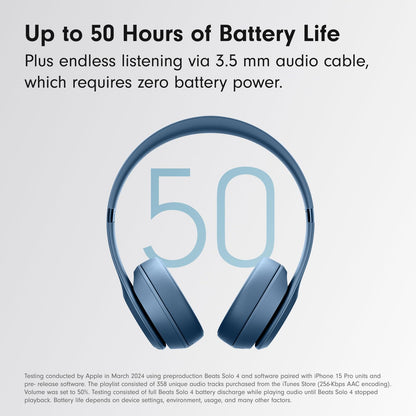 Beats Solo 4 - Wireless Bluetooth On-Ear Headphones, Apple &amp; Android Compatible, Up to 50 Hours of Battery Life - Cloud Pink