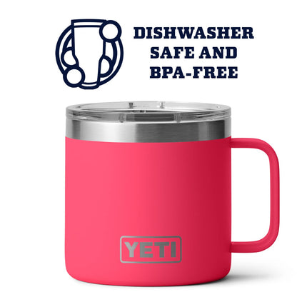 YETI Rambler 14 oz Mug, Vacuum Insulated, Stainless Steel with MagSlider Lid, Stainless