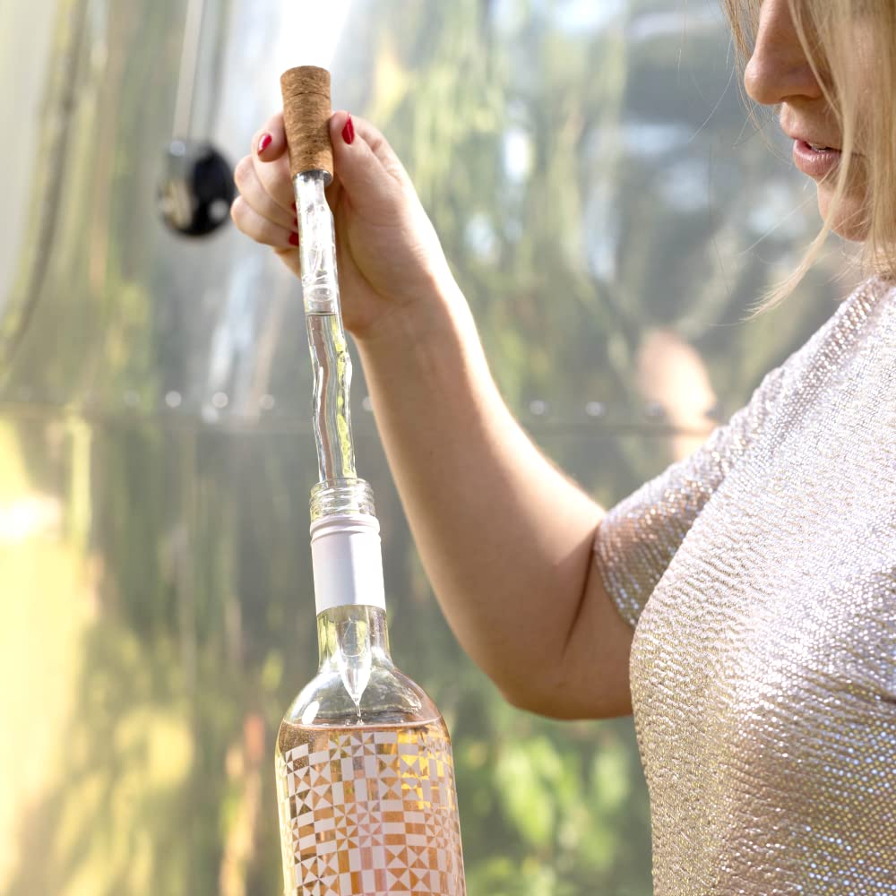 Corkcicle Air Wine Bottle Chiller, 0.94” x 0.94” x 12” – Keep Chilled Whites Cold &amp; Bring Room Temp Reds to Cellar Temp in 15 Minutes with the Wine Chiller – Convenient Pour-Through with Aerator