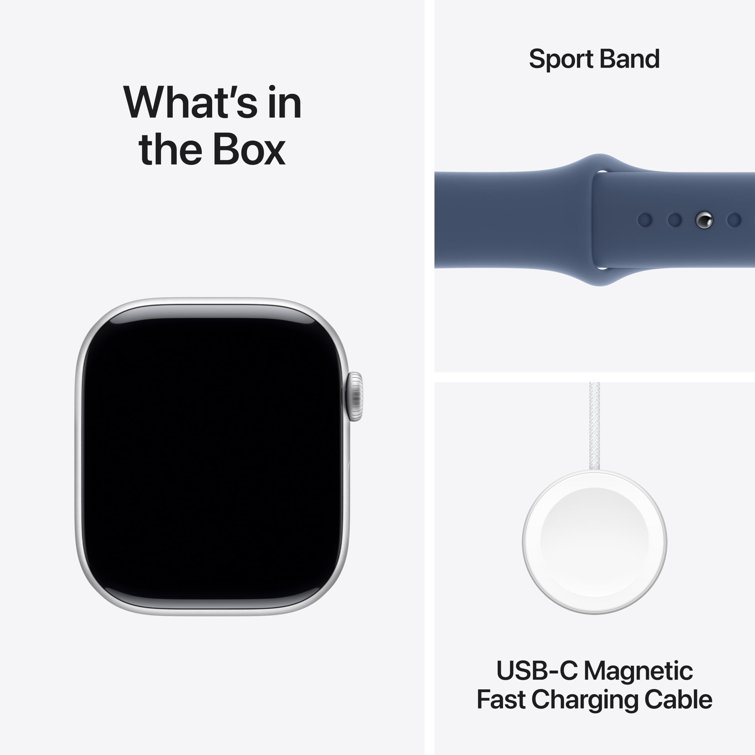 Apple Watch Series 10 [GPS 46mm] Smartwatch with Jet Black Aluminium Case with Black Sport Band. Fitness Tracker, ECG App, Always-On Retina Display, Water-Resistant