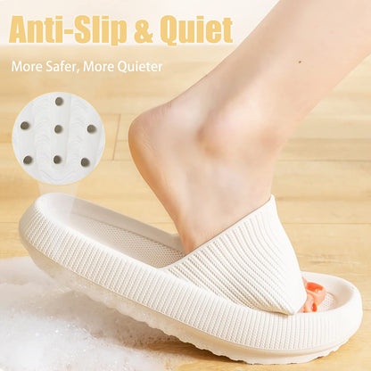 rosyclo Cloud Slippers for Women and Men, Pillow House Slippers Shower Shoes Indoor Slides Bathroom Sandals, Ultimate Comfort, Lightweight, Thick Sole, Non-Slip, Easy to Clean