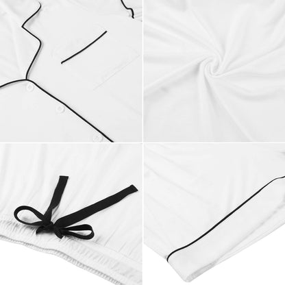 Senert Pajamas Set For Women Short Sleeve Sleepwear Soft Button Down Pjs Set Nightwear Lounge Sets S-XXL