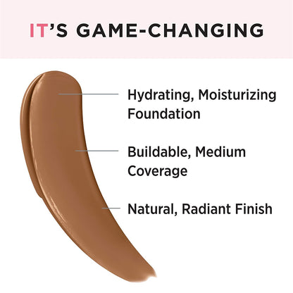 IT Cosmetics Your Skin But Better Foundation + Skincare - Hydrating Medium Buildable Coverage - Minimizes Pores &amp; Imperfections - Natural Radiant Finish - With Hyaluronic Acid - 1.0 fl oz