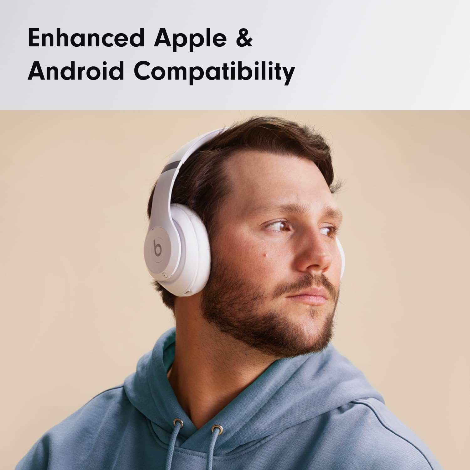 Beats Studio Pro - Wireless Bluetooth Noise Cancelling Headphones - Personalized Spatial Audio, USB-C Lossless Audio, Apple &amp; Android Compatibility, Up to 40 Hours Battery Life - Matte White