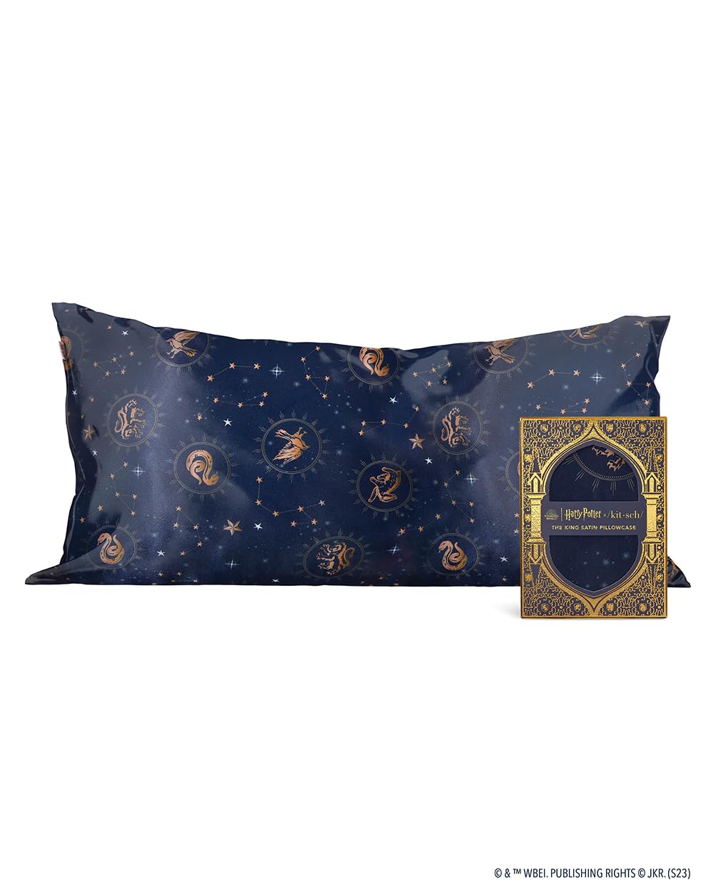 Kitsch Satin Pillowcase with Zipper for Hair &amp; Skin, Softer Than Silk Pillow Cases Queen, Smooth Pillow Covers, Machine Washable, Wrinkle-Free, Cooling Satin Pillow Cases Standard Size 19&quot;x26&quot;, Ivory