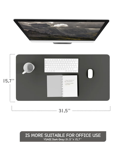Non-Slip Desk Pad,Mouse Pad,Waterproof PVC Leather Desk Table Protector,Ultra Thin Large Desk Blotter, Easy Clean Laptop Desk Writing Mat for Office Work/Home/Decor(Pink, 23.6&quot; x 13.7&quot;)