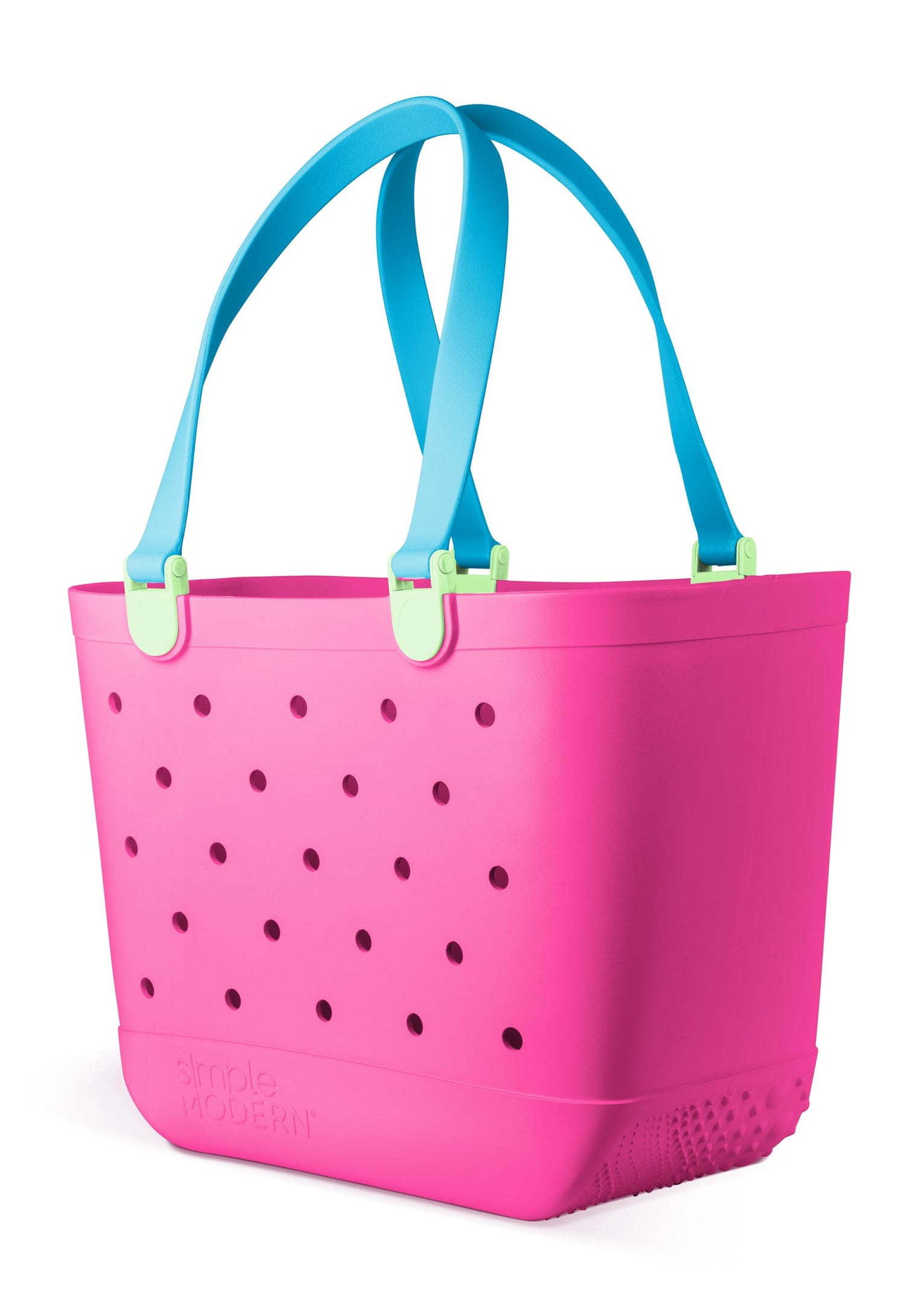 Simple Modern Beach Bag Rubber Tote | Waterproof Medium Tote Bag with Zipper Pocket for Pool, Groceries, Sports | Gifts For Women | Getaway Bag Collection | Almond Birch