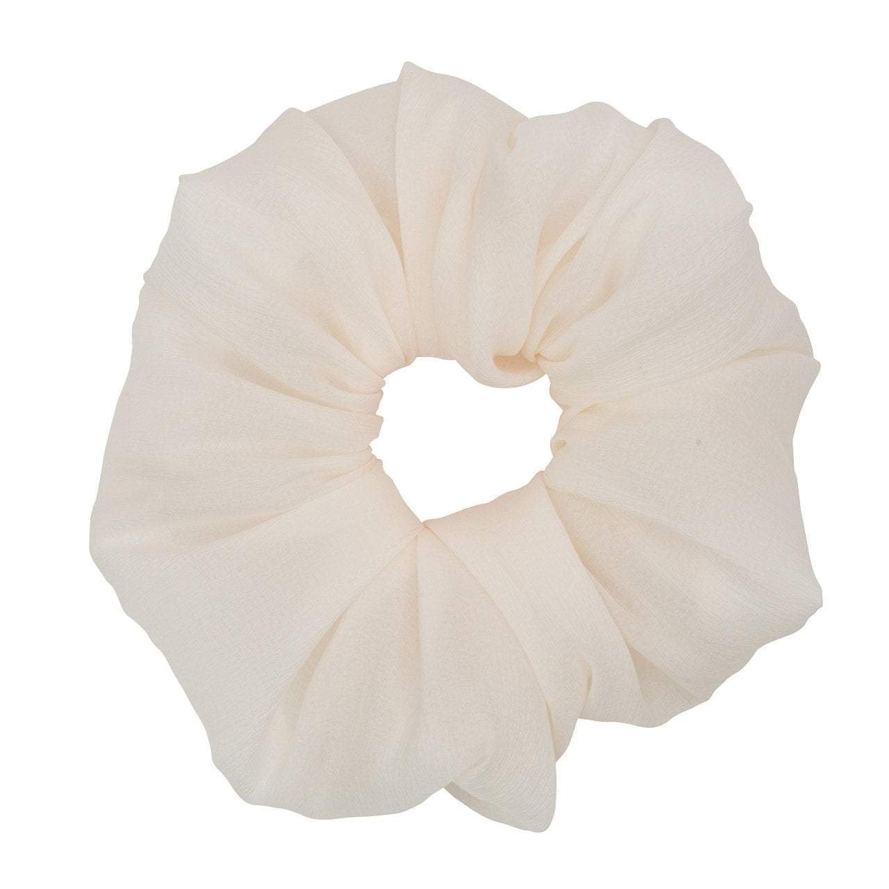 Kitsch Chiffon Dinner Scrunchie | Thick Hair Ties | No Damage Hair Accessories | Ponytail Holder for Girls | Holiday Gift for Women - Blush