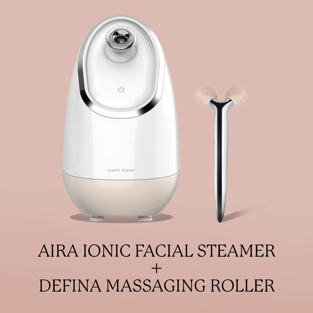 Vanity Planet Aira Ionic Facial Steamer and Defina Massaging Roller Bundle