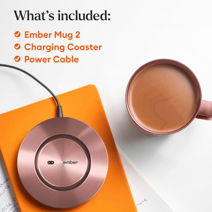Ember Temperature Control Smart Mug 2, 14 Oz, App-Controlled Heated Coffee Mug with 80 Min Battery Life and Improved Design, White