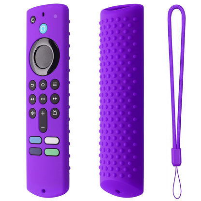 Silicone Remote Cover for Fire TV Stick 4K (2nd Gen) 2023, Fire TV Stick (3rd Gen) 2021,Fire TV Stick 4k&amp;4K Max (2021 Release) Silicone Protective Case with Lanyard(Lavender Gray)