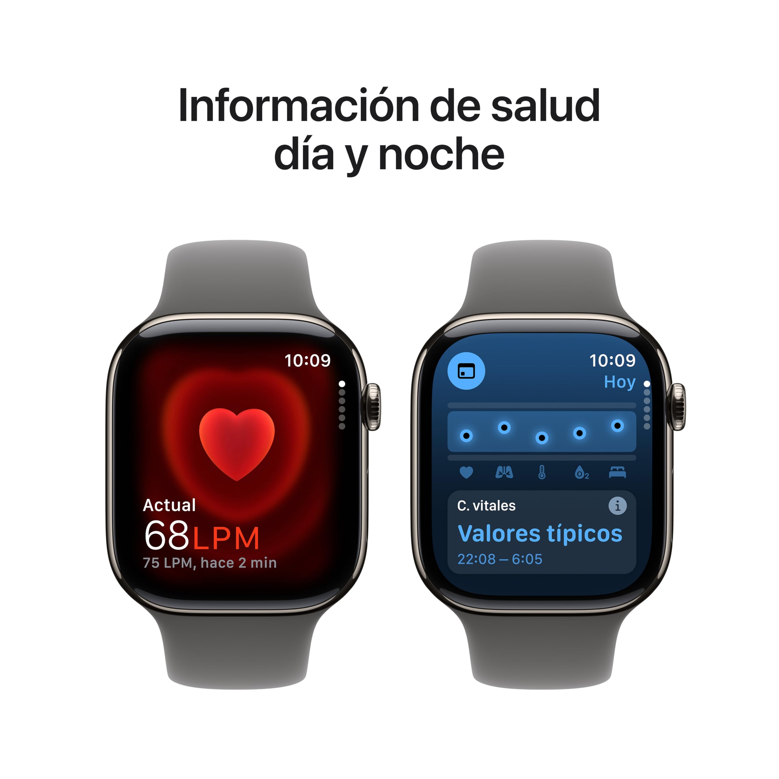 Apple Watch Series 10 [GPS 46mm] Smartwatch with Jet Black Aluminium Case with Black Sport Band. Fitness Tracker, ECG App, Always-On Retina Display, Water-Resistant