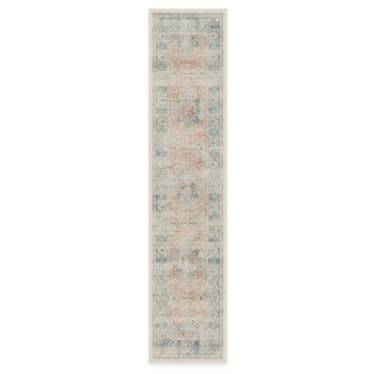 RUGGABLE – Sarrah Blue Quartz – Machine Washable Runner Rug – Pet &amp; Child Friendly – Stain &amp; Water Resistant – Non-Slip – 2.5&