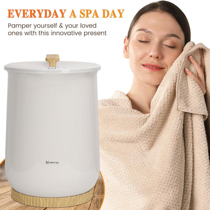 Keenray Towel Warmer, Luxury Towel Warmer Bucket, Large Towel Warmer for Bathroom, Auto Shut Off, Fits Up to Two 40&quot;X70&quot; Oversized Towels, Bathrobes, Blankets, PJ&
