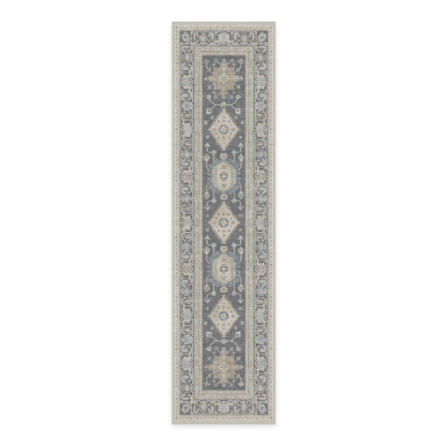 RUGGABLE – Cambria Ruby – Machine Washable Runner Rug – Pet &amp; Child Friendly – Stain &amp; Water Resistant – Non-Slip – 2.5&