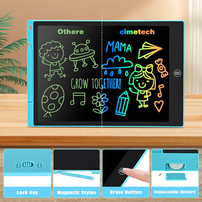 cimetech 2 Pack LCD Writing Tablet for Kids Toys, Colorful Drawing Tablet Doodle Board Writing Pad for Toddler Gifts, Kids Travel Essentials, Christmas Stocking Stuffers for 3-12 Years Boys Girls