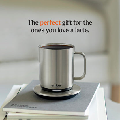 Ember Temperature Control Smart Mug 2, 14 Oz, App-Controlled Heated Coffee Mug with 80 Min Battery Life and Improved Design, White