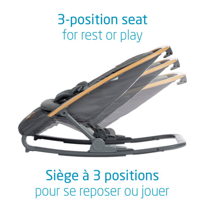 Maxi-Cosi 2-in-1 Kori Rocker, folds flat, travel, washable fabrics, Sand Horizon