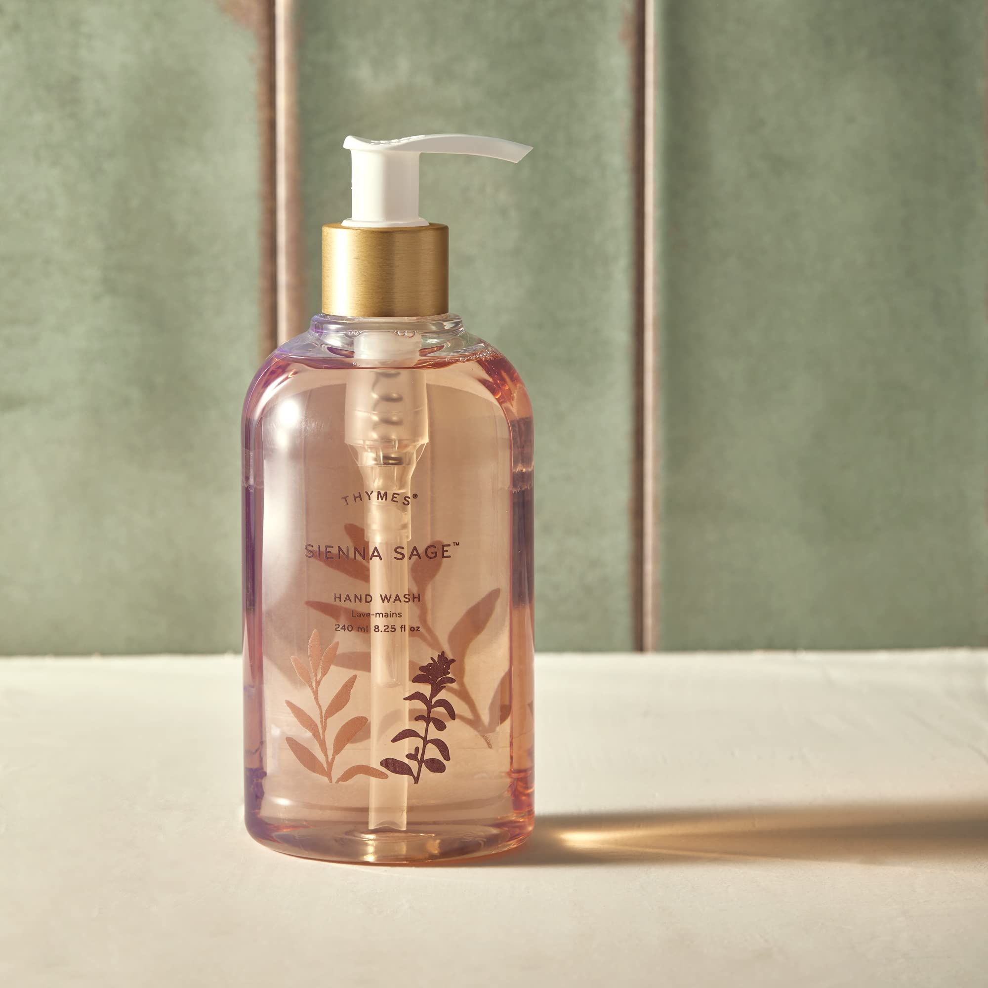 Thymes Eucalyptus Hand Wash - Liquid Hand Soap with Nourishing Ingredients - Eucalyptus Scented Skin Care Soap Dispenser - Botanical Fragrance, Glycerin &amp; Jojoba, Lightly Scented (8.25 oz)