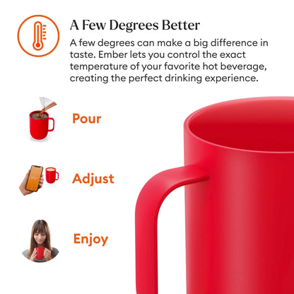 Ember Temperature Control Smart Mug 2, 14 Oz, App-Controlled Heated Coffee Mug with 80 Min Battery Life and Improved Design, White