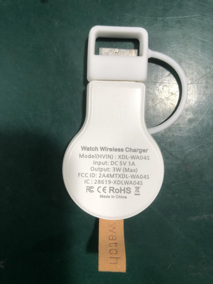 NEWDERY Charger for Apple Watch Portable iWatch USB Wireless Charger, Travel Cordless Charger with Light Weight Magnetic Quick Charge for Apple Watch Ultra 2 Series 9 8 7 6 5 4 3 2 1 SE, White