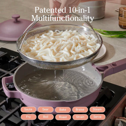 Our Place Always Pan Duo - Always Pan &amp; Mini Always Pan 2.0 Bundle | Multi-Functional Cookware Set Replaces 20 Pieces | Lavender