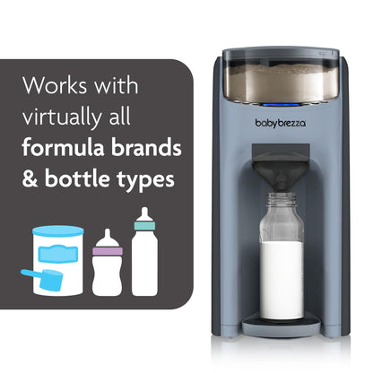 Baby Brezza New and Improved Formula Pro Advanced Formula Dispenser Machine - Automatically Mix a Warm Formula Bottle Instantly - Easily Make Bottle with Automatic Powder Blending, Charcoal