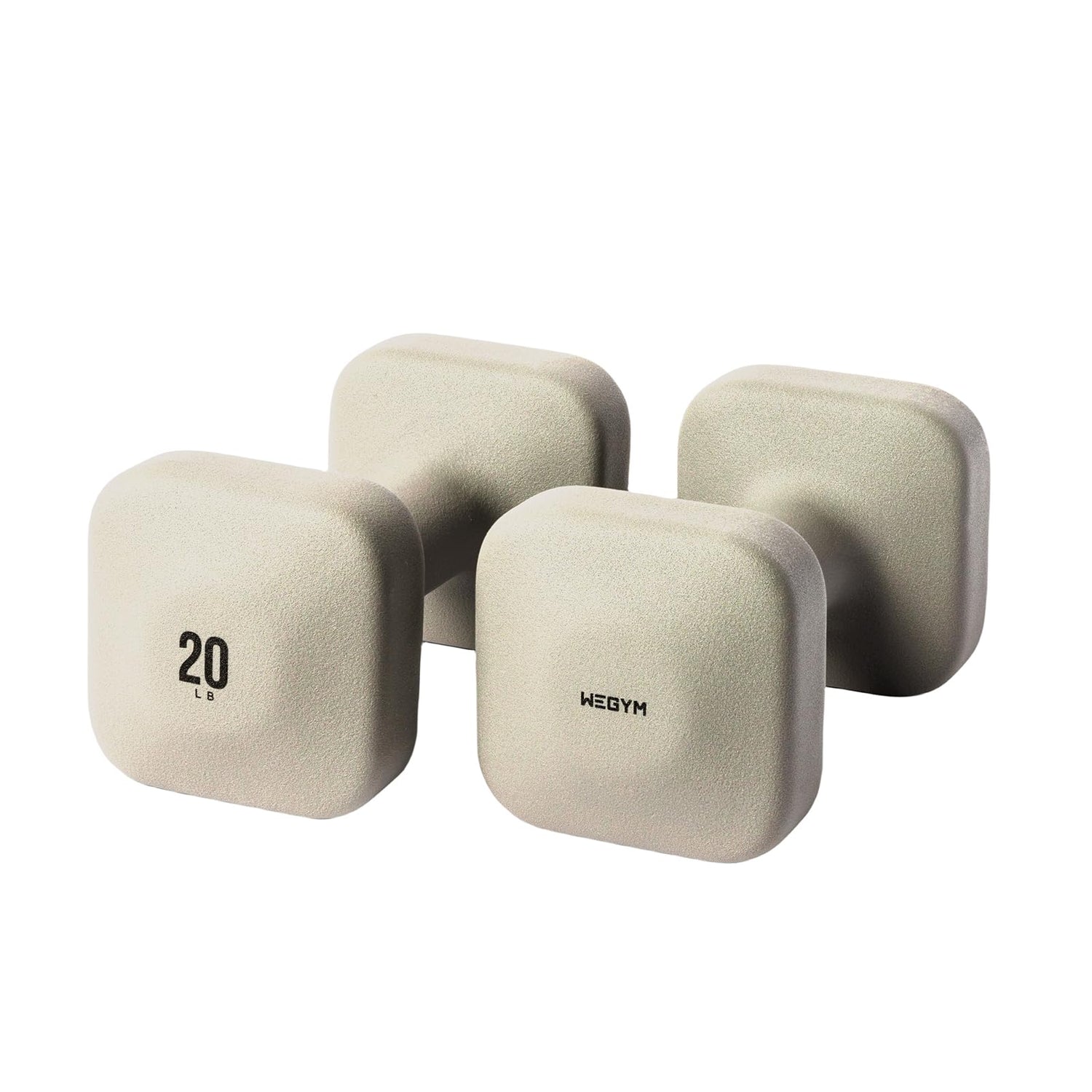 WeGym SafeGrip Dumbbells, Anti-Slip, Anti-Roll, Thick Handles, Free Weights, Square Dumbbells for Secure Workouts at Home, Weightlifting, and Personal Training