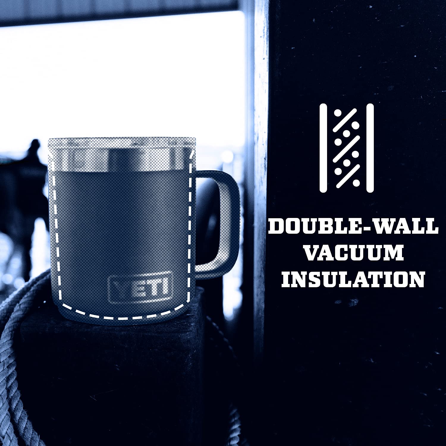 YETI Rambler 10 oz Stackable Mug, Vacuum Insulated, Stainless Steel with MagSlider Lid