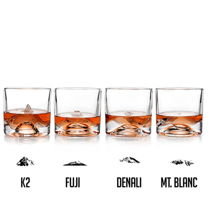 LIITON Heavy Crystal Whiskey Glasses Gift Set, Thick Freezable Bourbon Glass 1lb Each, Premium Whiskey Gifts for Men, Frozen Crystal Chills Cocktails Featuring Grand Canyon Glasses Set of 2, 10 oz