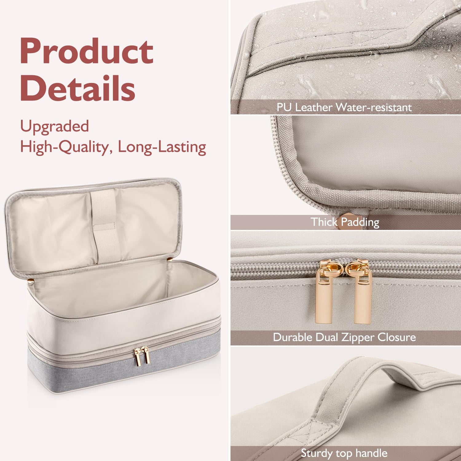 Travel Carrying Case for Hair Dryer Shark Flexstyle Dyson Airwrap Brush Double-Layer Hair Accessories Tools Storage Bag for Revlon Hairdryer Styler Organizer