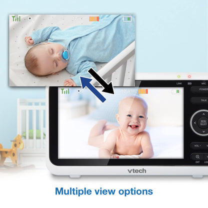 VTech VM819 Baby Monitor, 2.8” Screen, Night Vision, 2-Way Audio, Temperature Sensor and Lullabies, Secure Transmission No WiFi